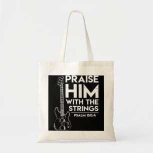 Tote Bag Louer Chrétien Adoration Basse Guitare Joueur