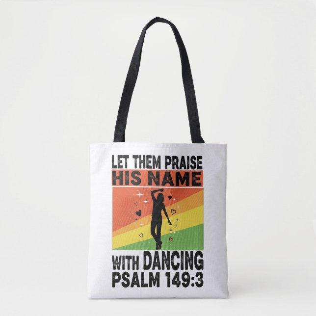 Tote Bag Louer son nom design dansant (Devant)