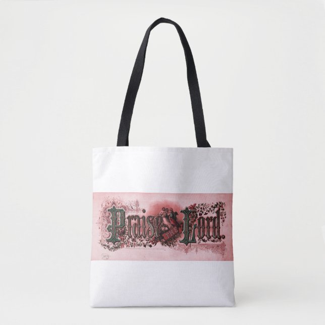 Tote Bag "Louez le Seigneur" Deep Pastels (Devant)