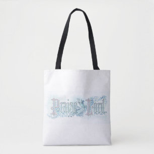 Tote Bag "Louez le Seigneur" Pastel Vert Océan et Bleu Aqua