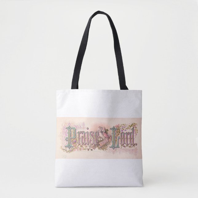Tote Bag "Louez le Seigneur" Pastels Mignons (Devant)
