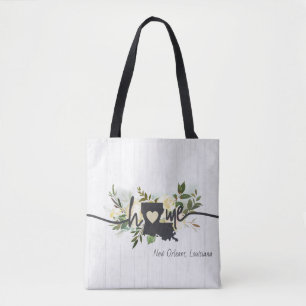 Tote Bag Louisiane État Personnalisé Votre Ville Maison Rus