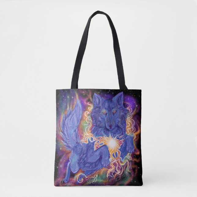 Tote Bag Loup cosmique (Devant)