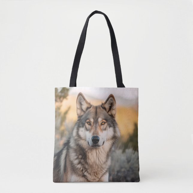 Tote Bag Loup dans la nature (Devant)