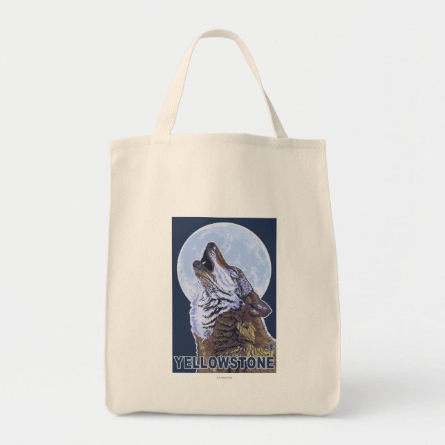 Tote Bag Loup de YellowstoneHowling (Devant)