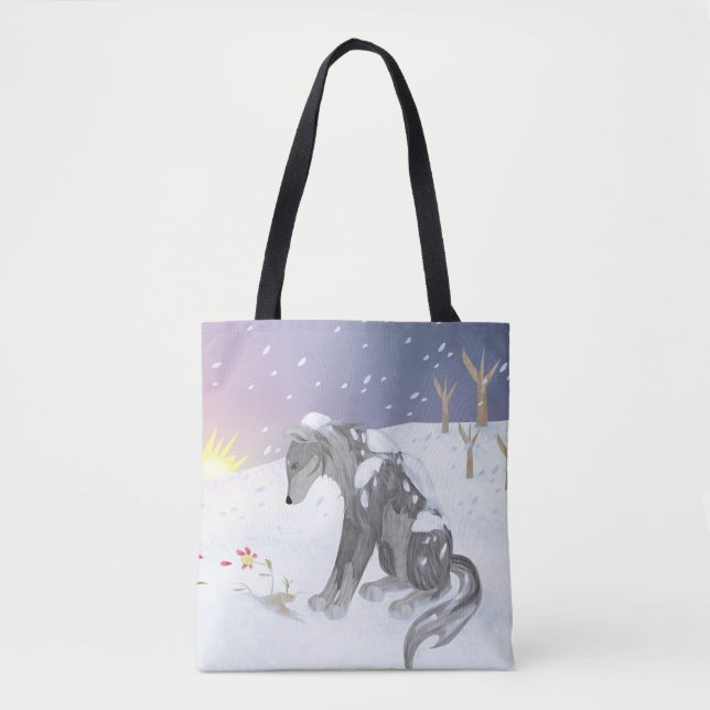 Tote Bag Loup d'hiver (Devant)