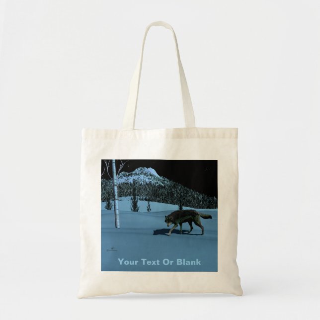 Tote Bag Loup d'hiver - Tapetum lucidum (Devant)