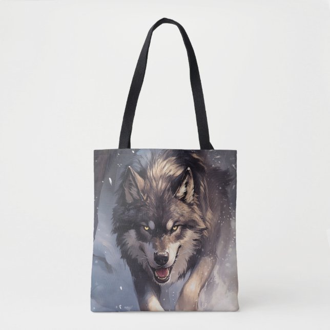 Tote Bag Loup en hiver (Devant)