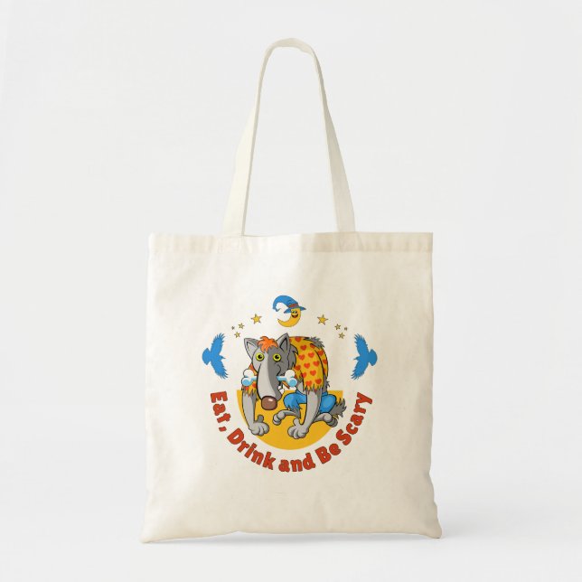 Tote Bag Loup-Garou Halloween (Devant)