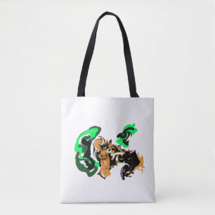 Tote Bag Loup joie d'hiver