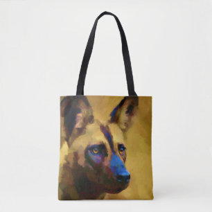 Tote Bag Loup peint