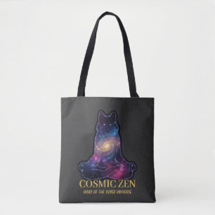 Tote Bag Loup Zen Cosmique Animal Spirituel de la Galaxie