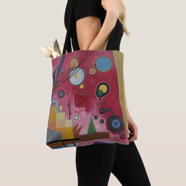 Tote Bag Lourde Rouge par Wassily Kandinsky (De près)