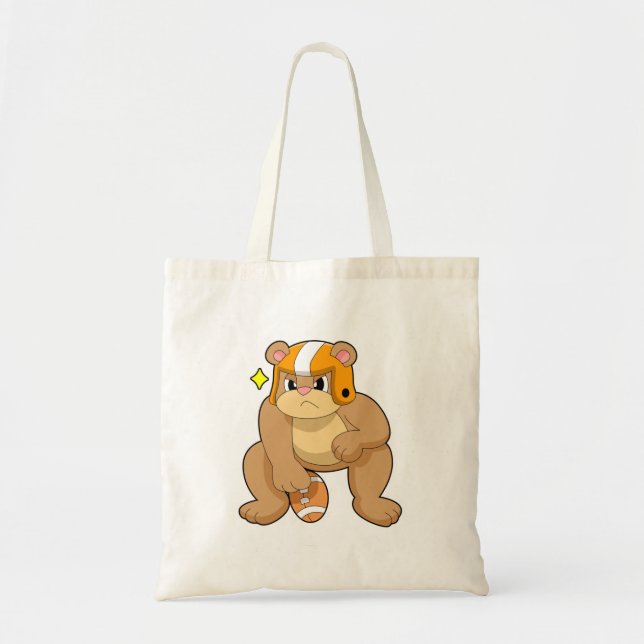 Tote Bag L'ours dans les sports de football (Devant)