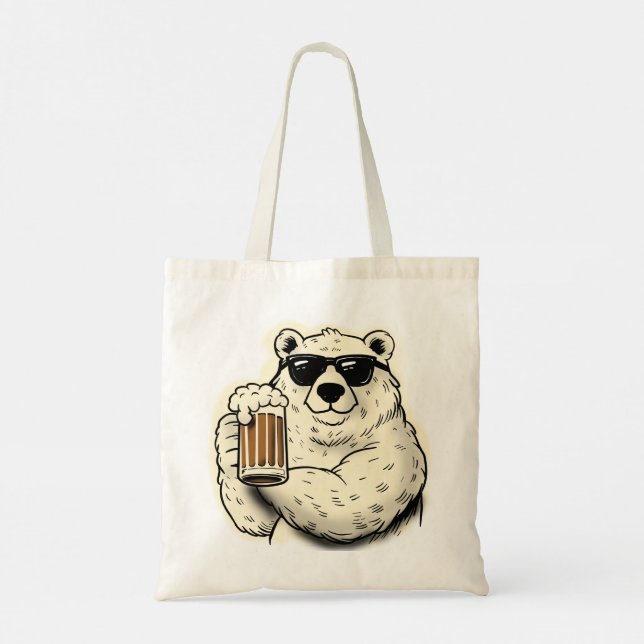 Tote Bag L'ours polaire cool  (Dos)