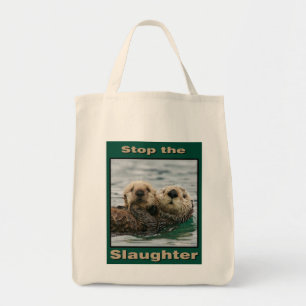 Tote Bag Loutres de mer - Arrêtez l'abattage