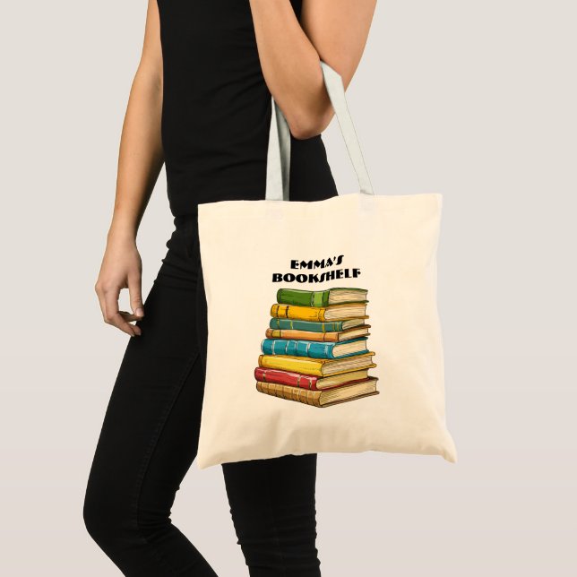 Tote Bag Louveur de livre de nom personnalisé (Devant (produit))