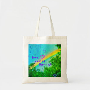 TOTE BAG LOVE<3 ARC-EN-CIEL VERDE FOURRE-TOUT