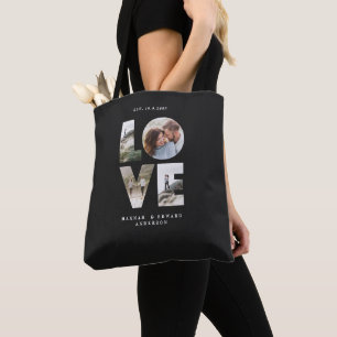 Tote Bag Love 4 photo simple moderne cadeau personnalisé