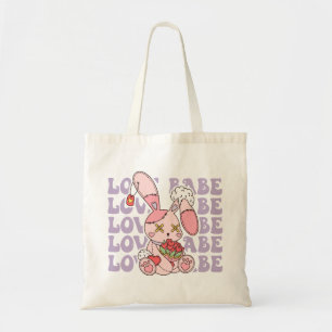 Tote Bag Love Babe Valentine Bunny