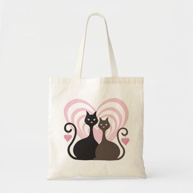 Tote Bag Love Cats CustomTote Bag Petit (Devant)