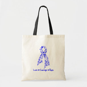 Tote Bag Love Courage Hope Papillon - Colon Cancer