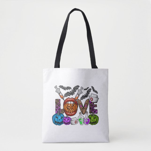 Tote Bag Love Halloween (Devant)