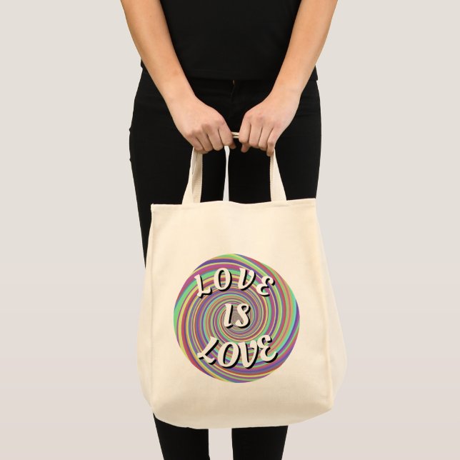 Tote Bag Love Is Love Fierté   (Devant (produit))