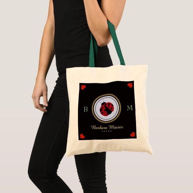 Tote Bag love ladybug, personnalisation (Devant (produit))