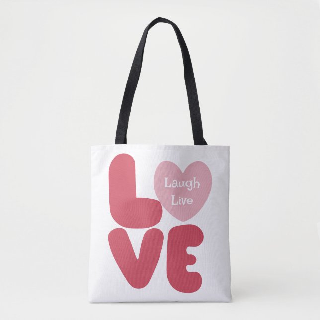 Tote Bag LOVE Lauder Live Pink Typographie (Devant)