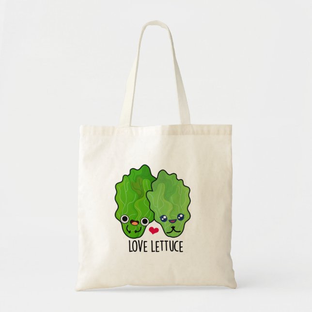 Tote Bag Love Lettuce Funny Veggie Pun (Devant)