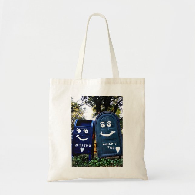 Tote Bag love mailboxes : vous m'avez manqué (Devant)