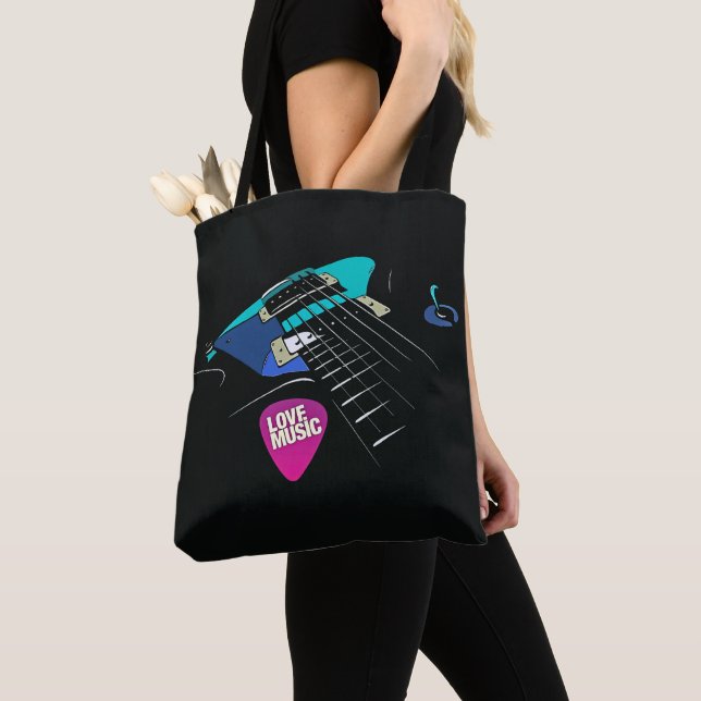 Tote Bag Love Music Fourre-tout (De près)