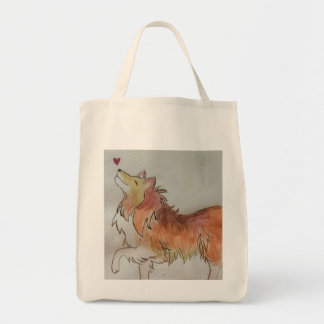 Tote Bag Love My Collie Shopping Fourre-tout