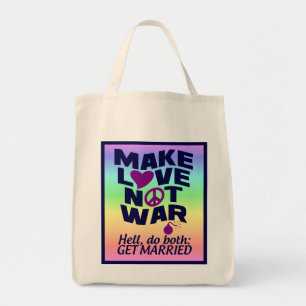 Tote Bag Love Not War bag