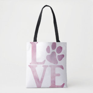 Tote Bag Love Paw Classic Rose
