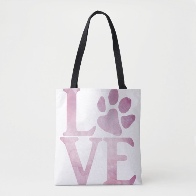 Tote Bag Love Paw Classic Rose (Devant)