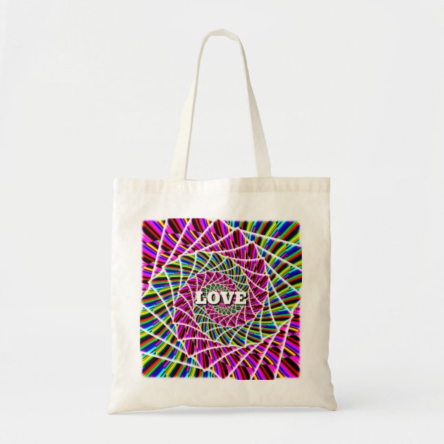 Tote Bag LOVE PEACE ( vous pouvez changer les mots ) (Devant)