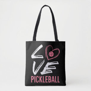 Tote Bag Love Pickleball Coeur Pickle Ball Femmes Filles En