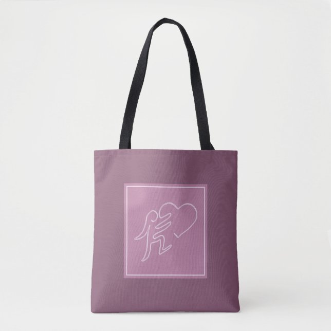 TOTE BAG LOVE (RASPBERRY) (Devant)
