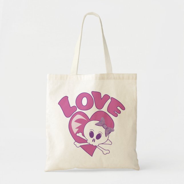 Tote Bag Love Skull (Devant)