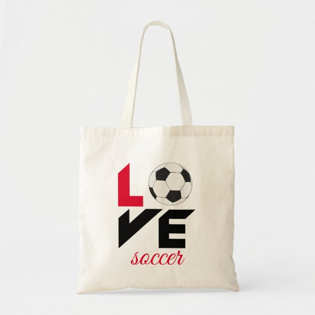 Tote Bag Love soccer (Devant)