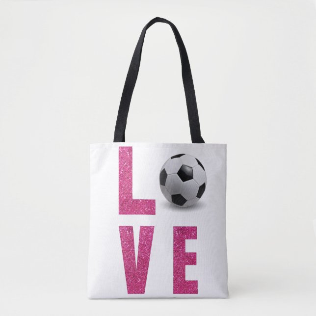 Tote Bag Love Soccer (Devant)
