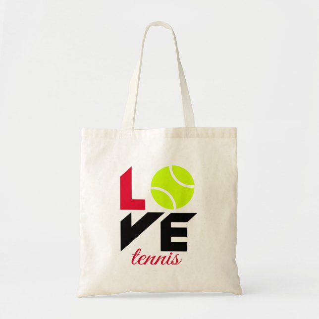 Tote Bag Love tennis (Devant)
