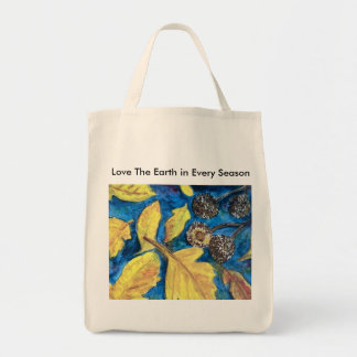 Tote Bag Love the Earth, fabric shopping bag