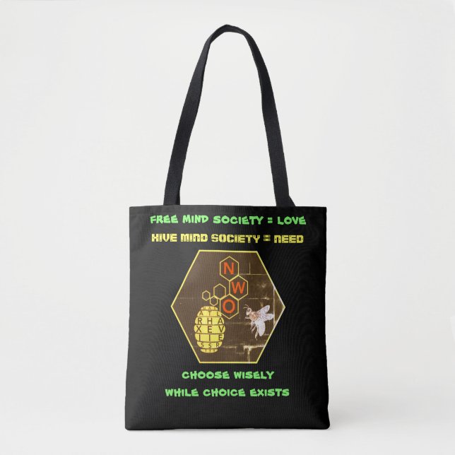 Tote Bag Love vs Need (noir) Fourre-tout (Devant)