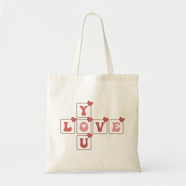 Tote Bag Love You Valentine's Day (Devant)