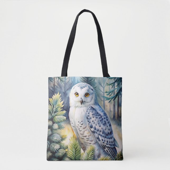 Tote Bag Lovely Snowy Owl (Devant)