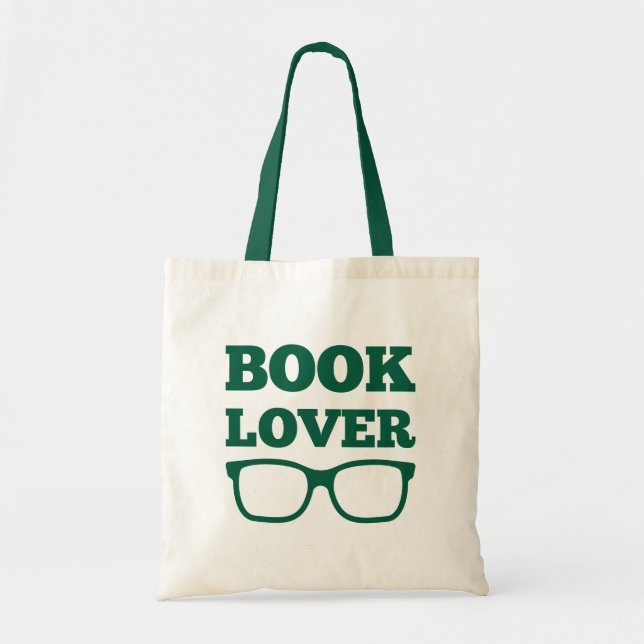 Tote Bag Lover's Typographie Lecture lunettes (Devant)