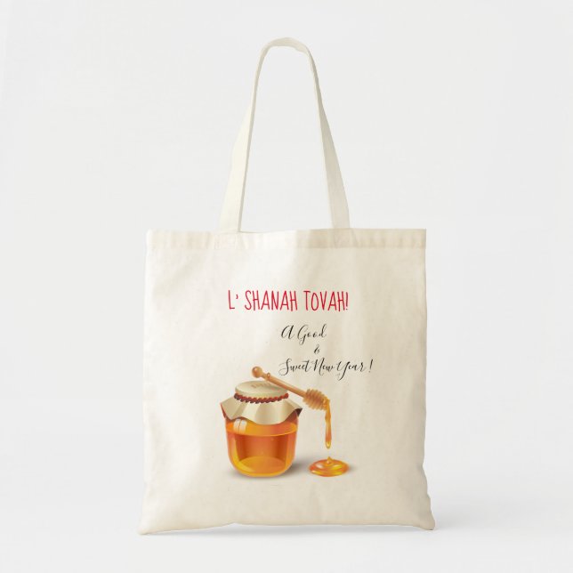 Tote Bag L'Shanah Tovah ! Un bon et doux miel du Nouvel An (Devant)